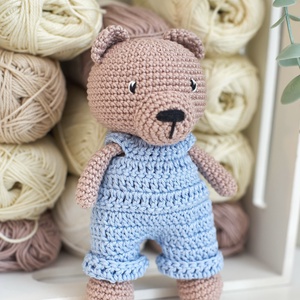 Horgolt öltöztethető mackó  - játék & sport - plüssállat & játékfigura - maci - Meska.hu