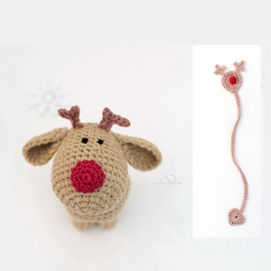 ZsebAmara - horgolt MINI rénszarvas AJÁNDÉK könyvjelzővel - Meska.hu