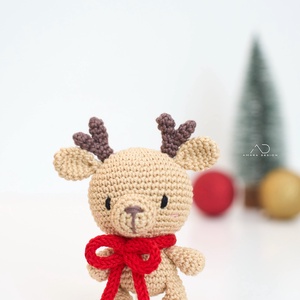 ZsebAmara - horgolt MINI rénszarvas, marokállatka - játék & sport - plüssállat & játékfigura - más figura - Meska.hu