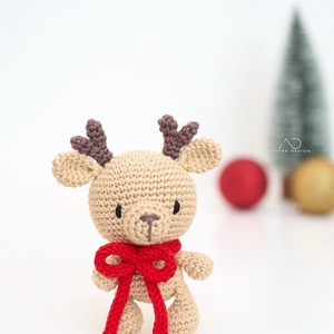 ZsebAmara - horgolt MINI rénszarvas, marokállatka - játék & sport - plüssállat & játékfigura - más figura - Meska.hu