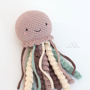 Horgolt NAGY bézs polip , Baba - mama, Babalátogató ajándékcsomag, Horgolás, Hímzés, MESKA