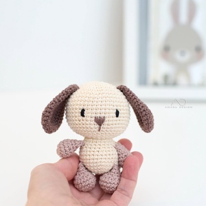 ZsebAmara - horgolt MINI kutya marokfigura lógó fülekkel - Meska.hu