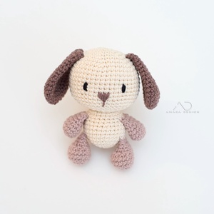 ZsebAmara - horgolt MINI kutya marokfigura lógó fülekkel - játék & sport - plüssállat & játékfigura - kutya - Meska.hu