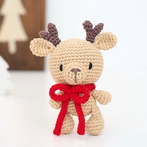 ZsebAmara - horgolt MINI rénszarvas, marokállatka, Játék & Sport, Plüssállat & Játékfigura, Őzike, szarvas, Horgolás, Hímzés, MESKA