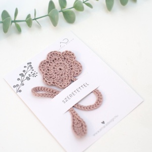 Horgolt VIRÁG könyvjelző 1 db (bármilyen színben kérhető)  - Meska.hu