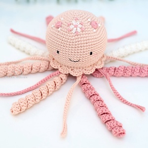 Bababarát horgolt polip, ajándék babáknak, Játék & Sport, Plüssállat & Játékfigura, Polip, medúza, Hímzés, Horgolás, MESKA