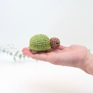 ZsebAmara - cuki horgolt mini teknős, marokfigura - játék & sport - plüssállat & játékfigura - más figura - Meska.hu