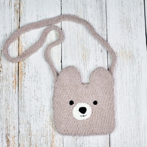 Oldaltáska gyerekeknek, horgolt macis crossbody - Meska.hu
