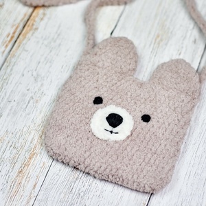 Oldaltáska gyerekeknek, horgolt macis crossbody - táska & tok - kézitáska & válltáska - válltáska - Meska.hu