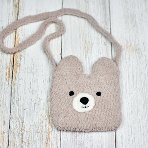 Oldaltáska gyerekeknek, horgolt macis crossbody - táska & tok - kézitáska & válltáska - válltáska - Meska.hu