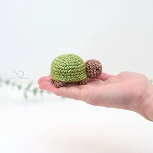  ZsebAmara - cuki horgolt mini teknős, marokfigura - játék & sport - plüssállat & játékfigura - más figura - Meska.hu