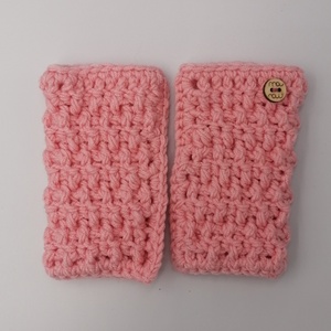 Mini rózsaszín kesztyű kislányoknak - Meska.hu