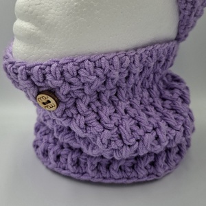 Lila színű gyermek körsál - csősál, Ruha & Divat, Sál, Sapka, Kendő, Sál, Horgolás, MESKA