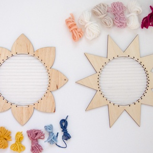 Sződd magad! DIY készlet - Virág és nap forma-kereten - diy (csináld magad) - egységcsomag - Meska.hu