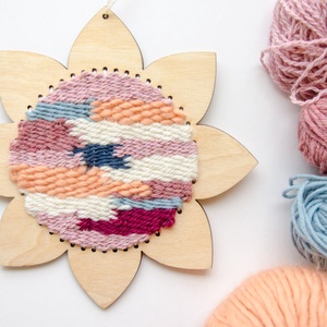 Sződd magad! DIY készlet - Virág és nap forma-kereten - diy (csináld magad) - egységcsomag - Meska.hu