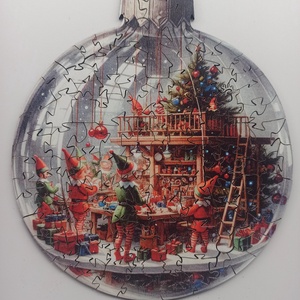 Fa karácsonyi gömb puzzle - játék & sport - puzzle - forma puzzle - Meska.hu