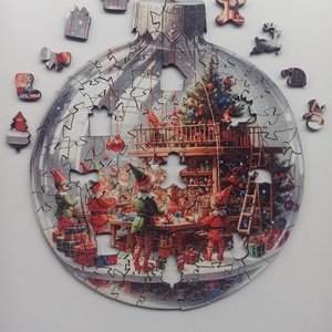 Fa karácsonyi gömb puzzle - játék & sport - puzzle - forma puzzle - Meska.hu