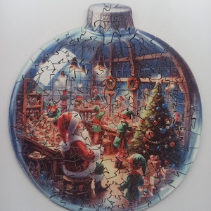 Karácsonyi gömb puzzle - Meska.hu