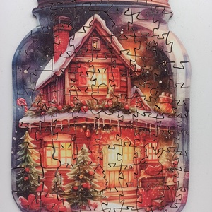 Fa karácsonyi puzzle - játék & sport - puzzle - forma puzzle - Meska.hu