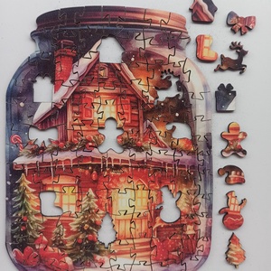 Fa karácsonyi puzzle - játék & sport - puzzle - forma puzzle - Meska.hu