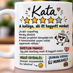 Személyre szabott búcsúbögre kolléganőnek � Vicces új munkahely ajándék - Meska.hu