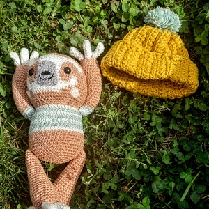 Guszti, a lusta lajhár - játék & sport - plüssállat & játékfigura - más figura - Meska.hu