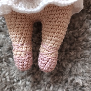 Horgolt ballerina nyuszi - játék & sport - plüssállat & játékfigura - nyuszi - Meska.hu