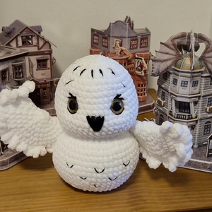 Harry Potter Hedwig bagoly - játék & sport - plüssállat & játékfigura - plüss mesefigurák - Meska.hu