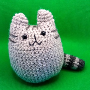 Horgolt Pusheen Facebook cica figura - Meska.hu