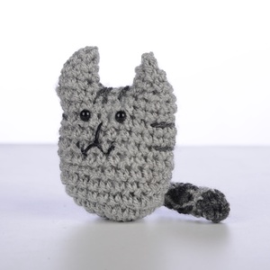 Horgolt Pusheen Facebook cica figura - játék & sport - plüssállat & játékfigura - cica - Meska.hu