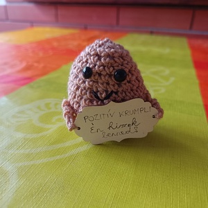 Horgolt motivációs krumpli - egyedi üzenettel - otthon & életmód - dekoráció - asztal és polc dekoráció - asztaldísz - Meska.hu
