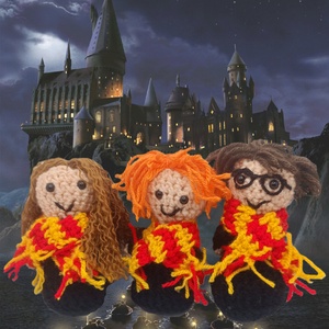 horgolt Harry Potter figurák - Harry, Ron, Hermione - Meska.hu