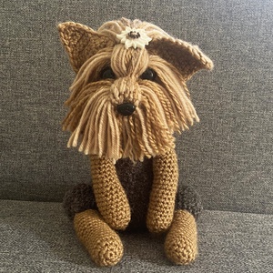 Amigurumi horgolt Yorkshire kutya 23cm - Meska.hu