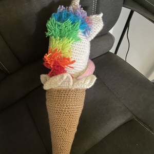 Horgolt amigurumi Unikornis fagyi - játék & sport - plüssállat & játékfigura - unikornis - Meska.hu