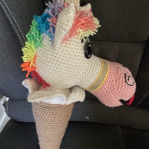 Horgolt amigurumi Unikornis fagyi - játék & sport - plüssállat & játékfigura - unikornis - Meska.hu