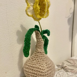 Amigurumi horgolt nárcisz virág , Kellékek & szerszámok, Dekorációs kellékek, Figurák, Horgolás, MESKA