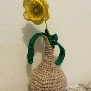Amigurumi horgolt nárcisz virág  - kellékek & szerszámok - dekorációs kellékek - figurák - Meska.hu