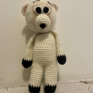 Amigurumi horgolt fehér maci figura, Játék & Sport, Plüssállat & Játékfigura, Maci, Horgolás, MESKA
