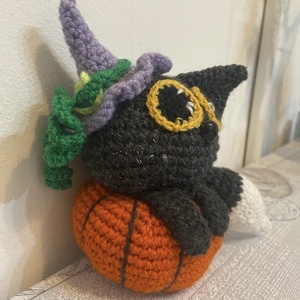 Amigurumi horgolt őszi cica - játék & sport - plüssállat & játékfigura - cica - Meska.hu