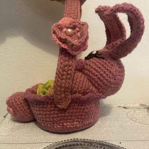 Amigurumi horgolt húsvéti nyuszi kosár - játék & sport - plüssállat & játékfigura - nyuszi - Meska.hu