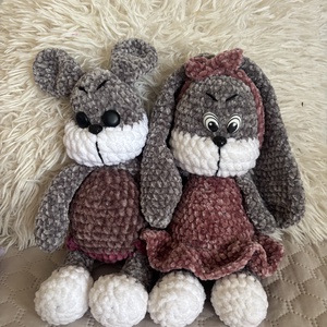 Horgolt amigurumi nyuszi lány - játék & sport - plüssállat & játékfigura - nyuszi - Meska.hu
