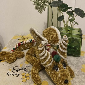 Karácsonyi sárkány mézi amigurumi figura - Meska.hu
