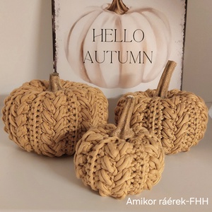 3 horgolt tök, Esküvő, Dekoráció, Helyszíni dekor, Horgolás, MESKA