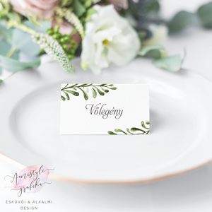 Esküvői Ültetőkártya, Greenery Esküvői Névtábla Kézzel Festett Grafikával, Esküvői Névkártya, Esküvői Ültető, Natúr - Meska.hu