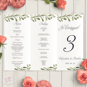 Esküvői Menükártya, Rusztikus Esküvői Asztalszám, Esküvői Dekor, Greenery Esküvői Lap, Háromszög Menü, Natúr Itallap -  - Meska.hu