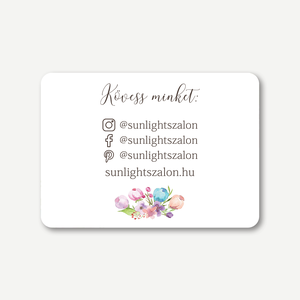 Floral ajándékutalvány A6  elegáns virágos utalvány fodrász, kozmetikus, műkörmös és szépségszalon szolgáltatásokhoz - otthon & életmód - papír, írószer - ajándékozás kellékei - képeslap, üdvözlőlap - Meska.hu