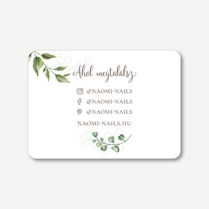 Ajándékutalvány, kétoldalas, A6 - Boho Greenery - természetközeli design, szalonokba, stúdiókba, üzletbe, rendelőbe - otthon & életmód - papír, írószer - ajándékozás kellékei - képeslap, üdvözlőlap - Meska.hu