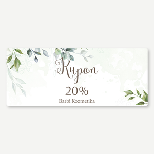 Kupon, kétoldalas, Kedvezménykártya, voucher - Greenery - Műkörmös, fodrász, kozmetikus, vállalkozónő, szolgáltató,coach - otthon & életmód - papír, írószer - névjegykártya - Meska.hu