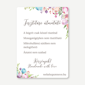 Termék instrukciós kártya, Használati útmutató, termékcímke - Floral - Kézműves, ékszerkészítő, designer, alkotó, bögrés, Kellékek & szerszámok, Dekorációs kellékek, Egyéb kellékek, Fotó, grafika, rajz, illusztráció, Festészet, MESKA
