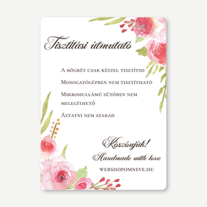 Termék instrukciós kártya, Használati útmutató, termékcímke - Roses - Kézműves, ékszerkészítő, designer, alkotó, bögrés, Kellékek & szerszámok, Dekorációs kellékek, Egyéb kellékek, Fotó, grafika, rajz, illusztráció, Festészet, MESKA